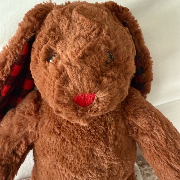 Build A Bear Buffalo Check Pawlette Bunny Holiday Plush - Picture 6 of 13